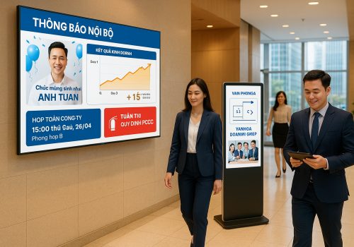 Giải pháp Giao tiếp nội bộ với Go Smart Signage – Nâng cao trải nghiệm nhân sự và văn hóa doanh nghiệp